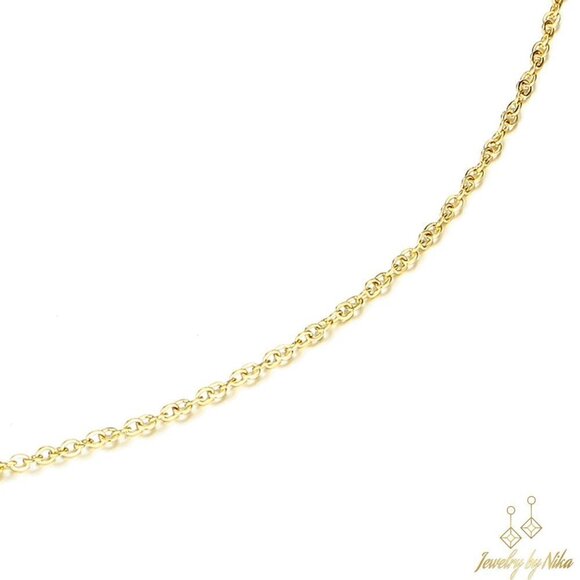 NEW 14K Yellow Gold Enchantia Boho Minimalist Dainty Chain Luxury Necklace - Picture 1 of 4
